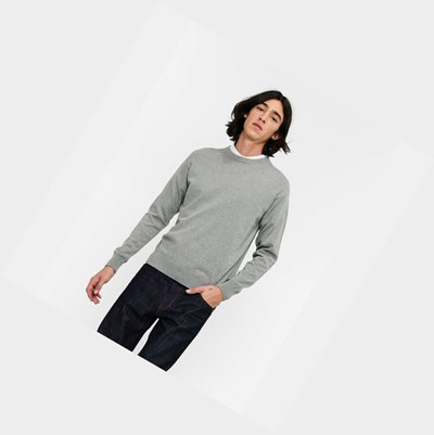 Aigle Organic Coton Crew-neck Felpe Uomo Grigie | NZB-587041