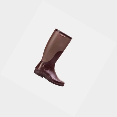 Aigle Rubber Leisure Boots Stivali da Pioggia Uomo Bordeaux | KZE-360819