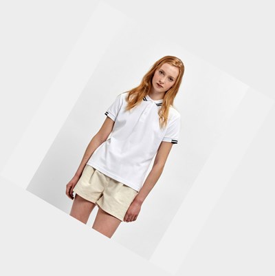 Aigle Technical Corta-sleeved Magliette Polo Donna Bianche | DXM-752491