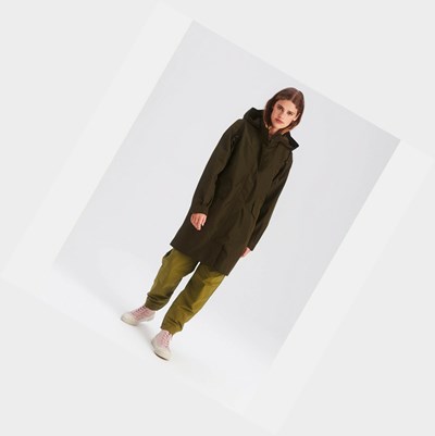 Aigle The Gore-tex Mid-length Cappotti & Giacca Donna Verde Oliva | MRJ-096318