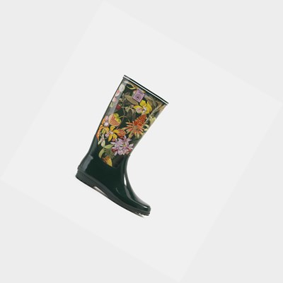 Aigle The Modern And Feminine Printed Stivali da Pioggia Donna Fiori Nere | GZQ-672894