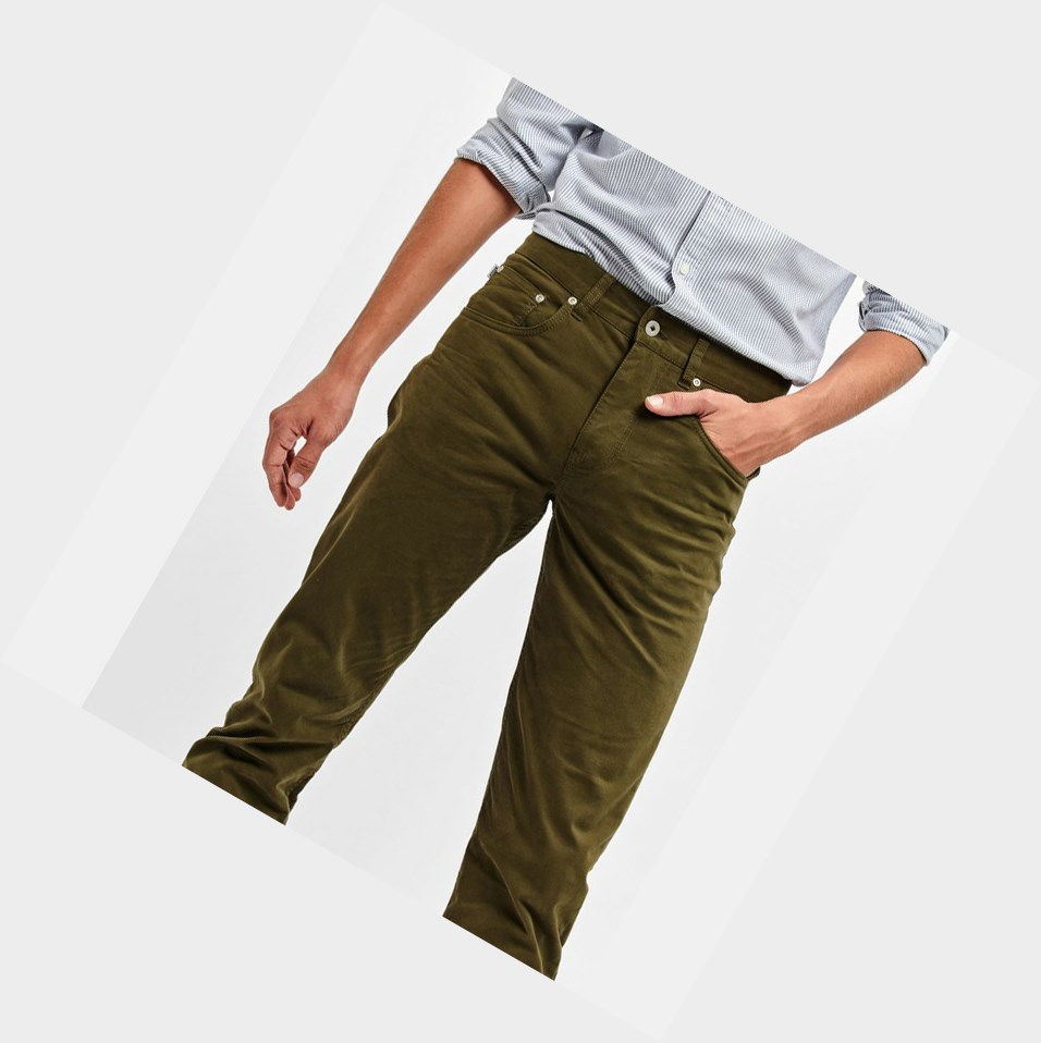 Aigle 5-pocket Dritto-leg Pantaloni Uomo Verde Oliva | GCY-352904