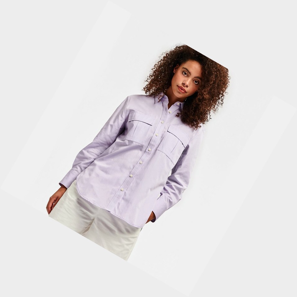 Aigle A Long Sleeves Shirt With Dry Fast Function Camicie Donna Viola | PXV-295036