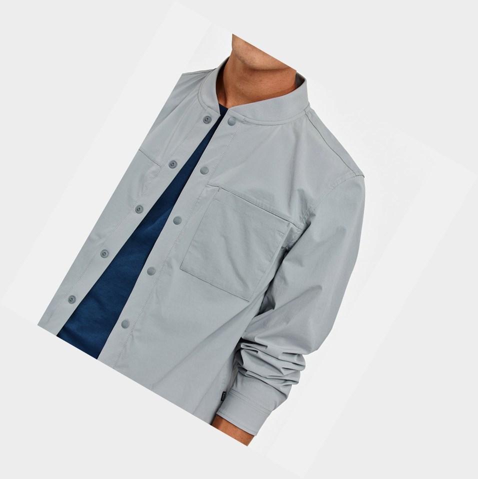 Aigle A Long Sleeves With Uvc,Dry Fast Function And Stretchable Camicie Uomo Grigie | ULC-650971