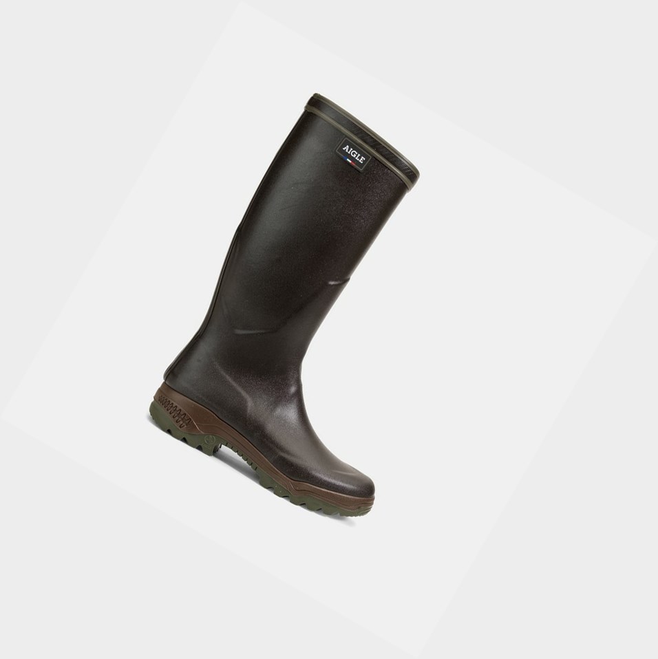 Aigle Anti-fatigue Stivali da Pioggia Uomo Marroni | EHM-976521