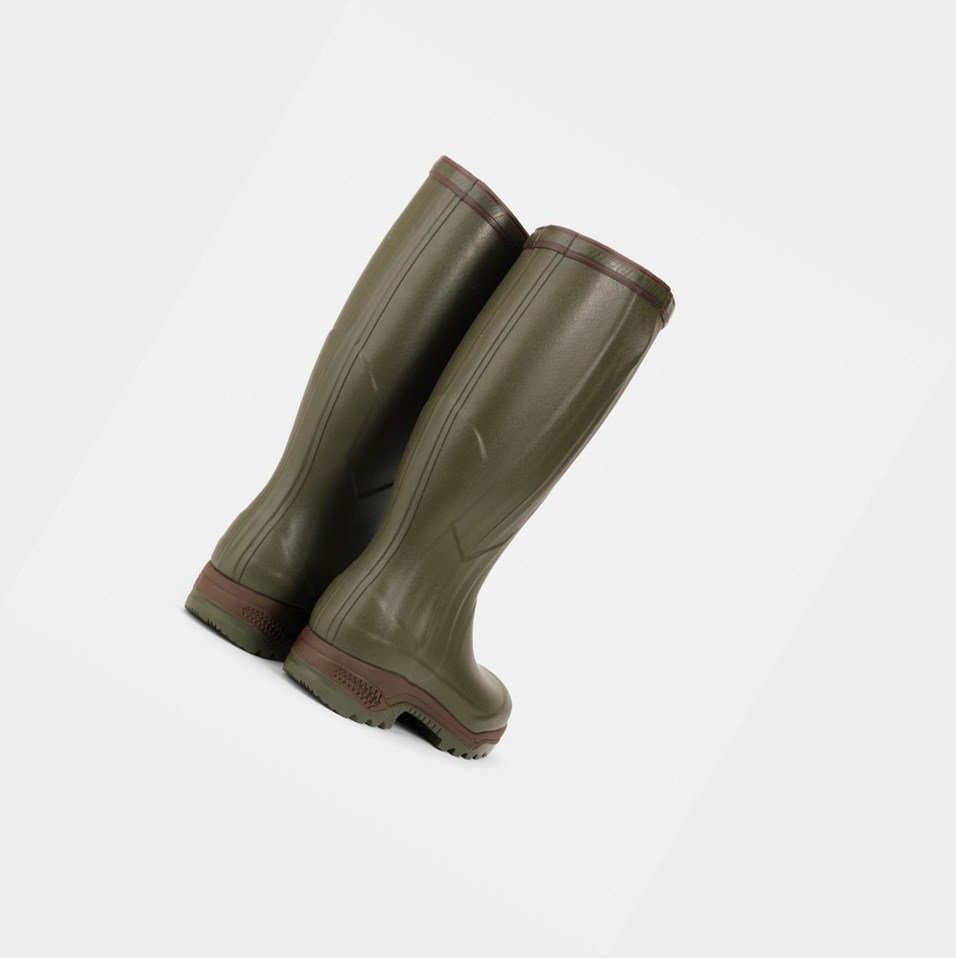 Aigle Anti-fatigue Stivali da Pioggia Uomo Verde Oliva | NRA-104239