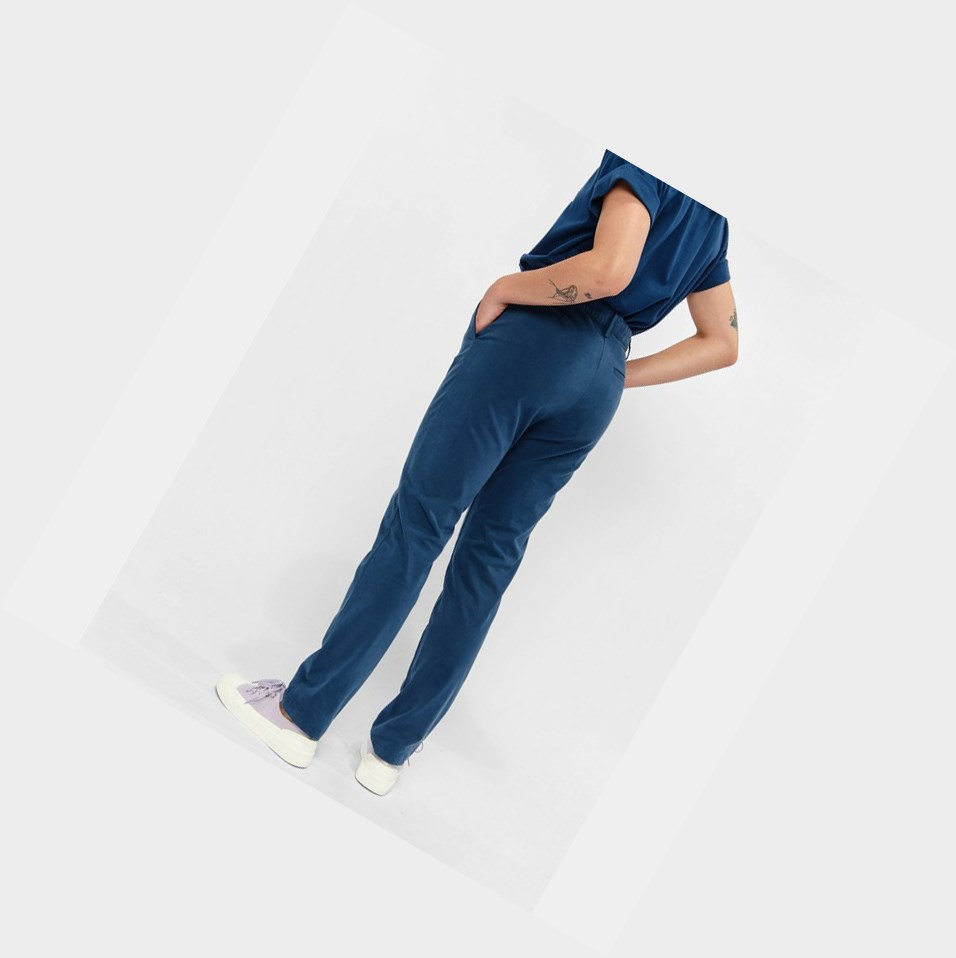 Aigle Cotone Chino Pantaloni Donna Blu | MVA-480175