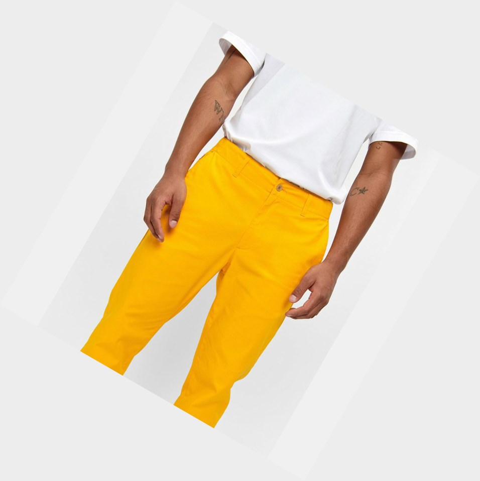 Aigle Cotone Chino Pantaloni Uomo Gialle | SKJ-501672