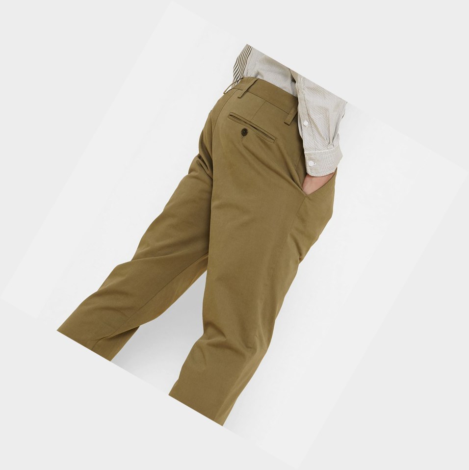 Aigle Cotone Chino Pantaloni Uomo Verde Oliva | NPZ-689147