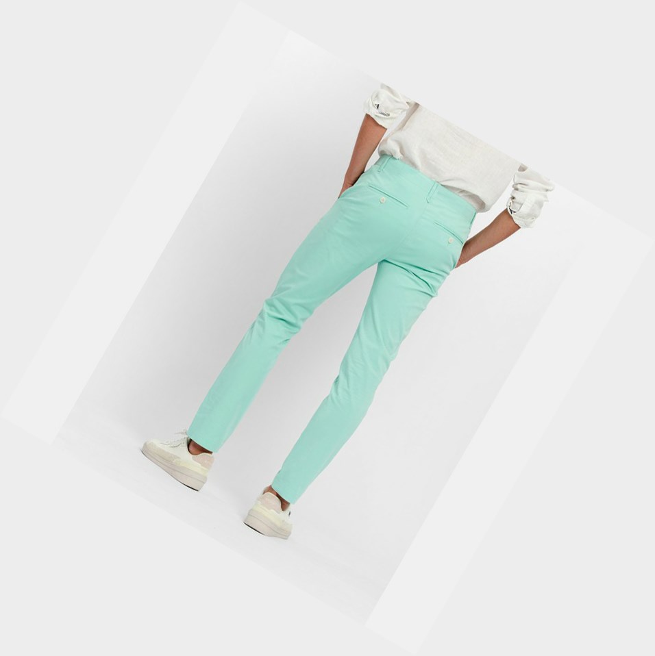 Aigle Cotone Chino Pantaloni Uomo Verde Acqua | QSD-735128