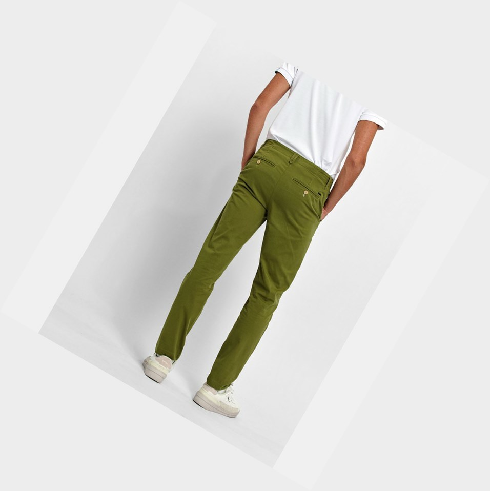 Aigle Cotone Chino Pantaloni Uomo Verdi | EHG-871503