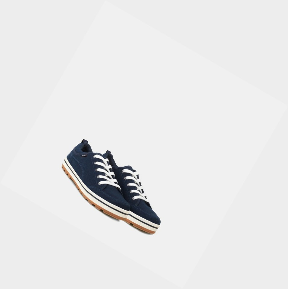 Aigle Leggere Tela Trainers Scarpe Da Ginnastica Uomo Blu Marino | VWO-609758