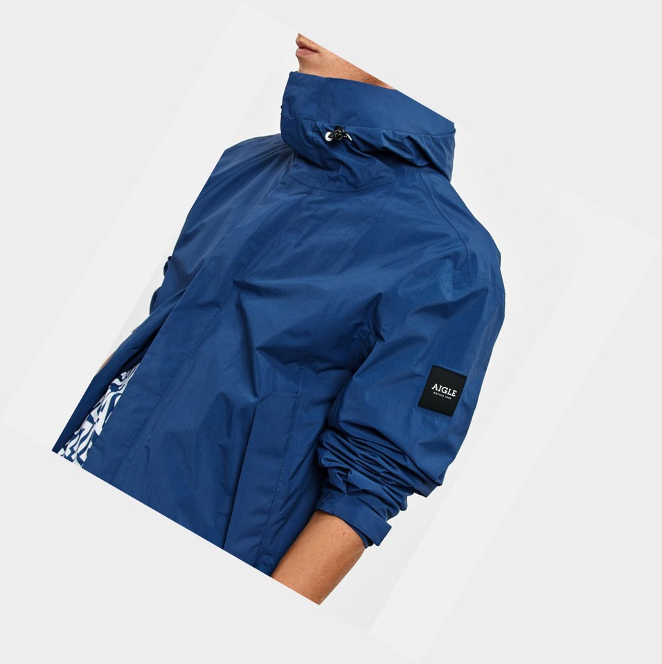 Aigle Long Impermeabili And Windproof Cappotti & Giacca Uomo Blu | INL-435780