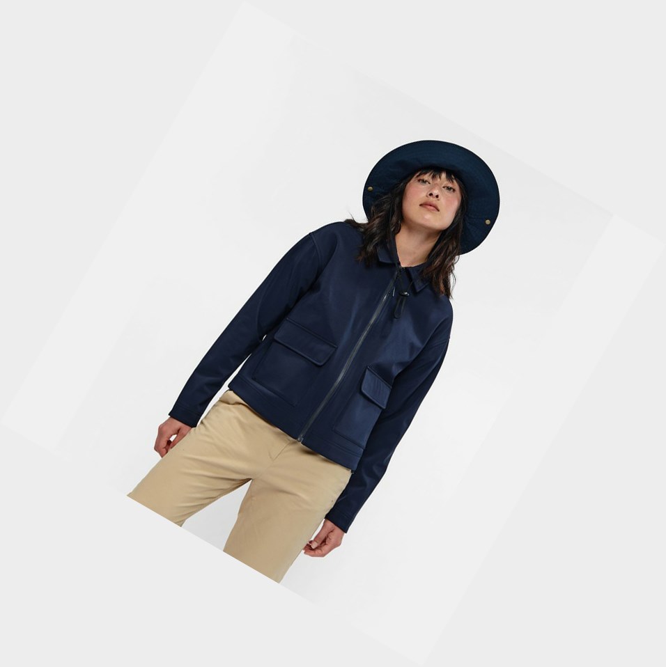 Aigle Mid-season Acqua-repellent Cappotti & Giacca Donna Blu Marino | TEI-302459