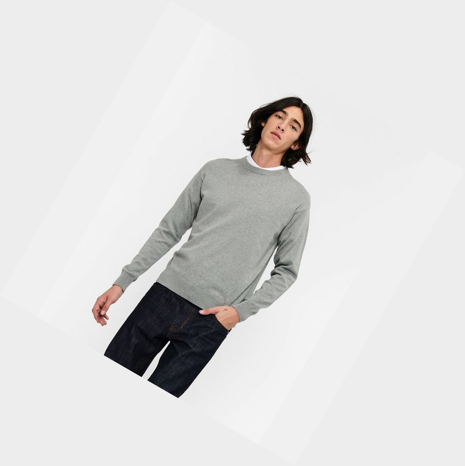 Aigle Organic Coton Crew-neck Felpe Uomo Grigie | NZB-587041