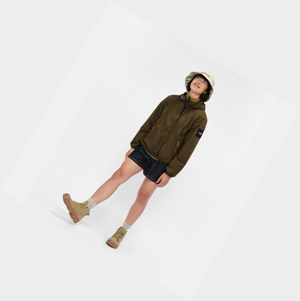 Aigle Packable & Acqua-repellent Bomber Cappotti & Giacca Donna Verde Oliva | ZQG-654278