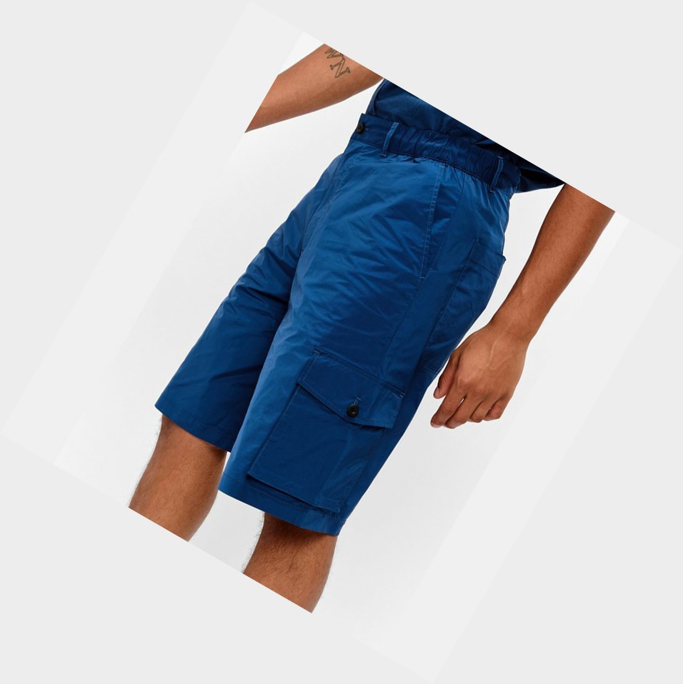 Aigle Packable And Acqua-repellent Bermuda Pantaloncini Uomo Blu | JVC-368425