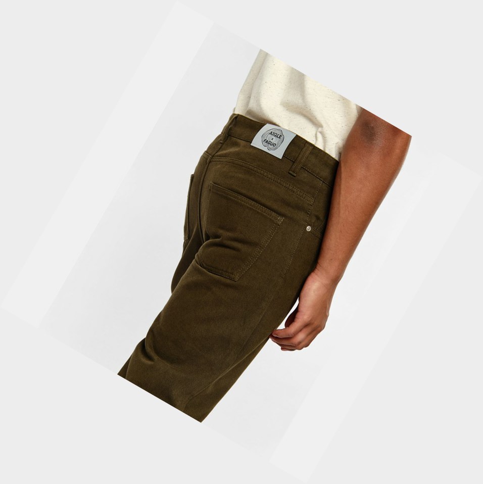 Aigle Recycled Cotone X Faguo Pantaloni Uomo Khaki | UCG-075412