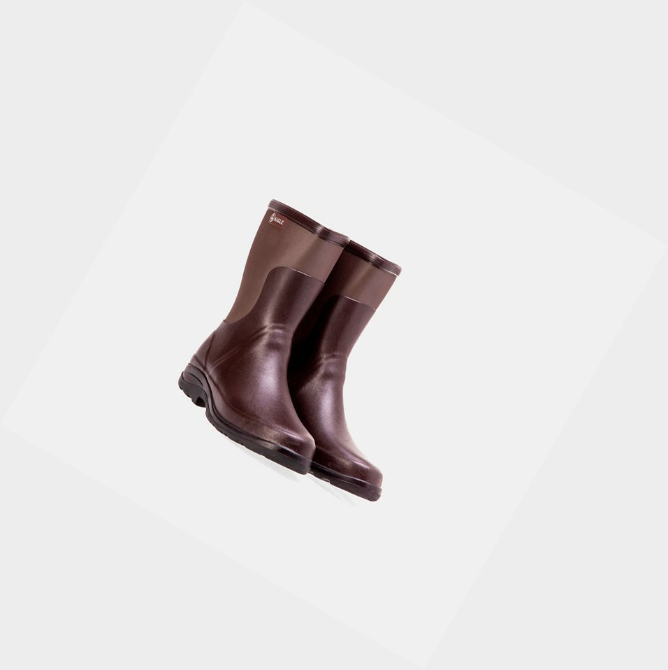 Aigle Rubber Leisures Stivali da Pioggia Uomo Bordeaux | SUG-583671