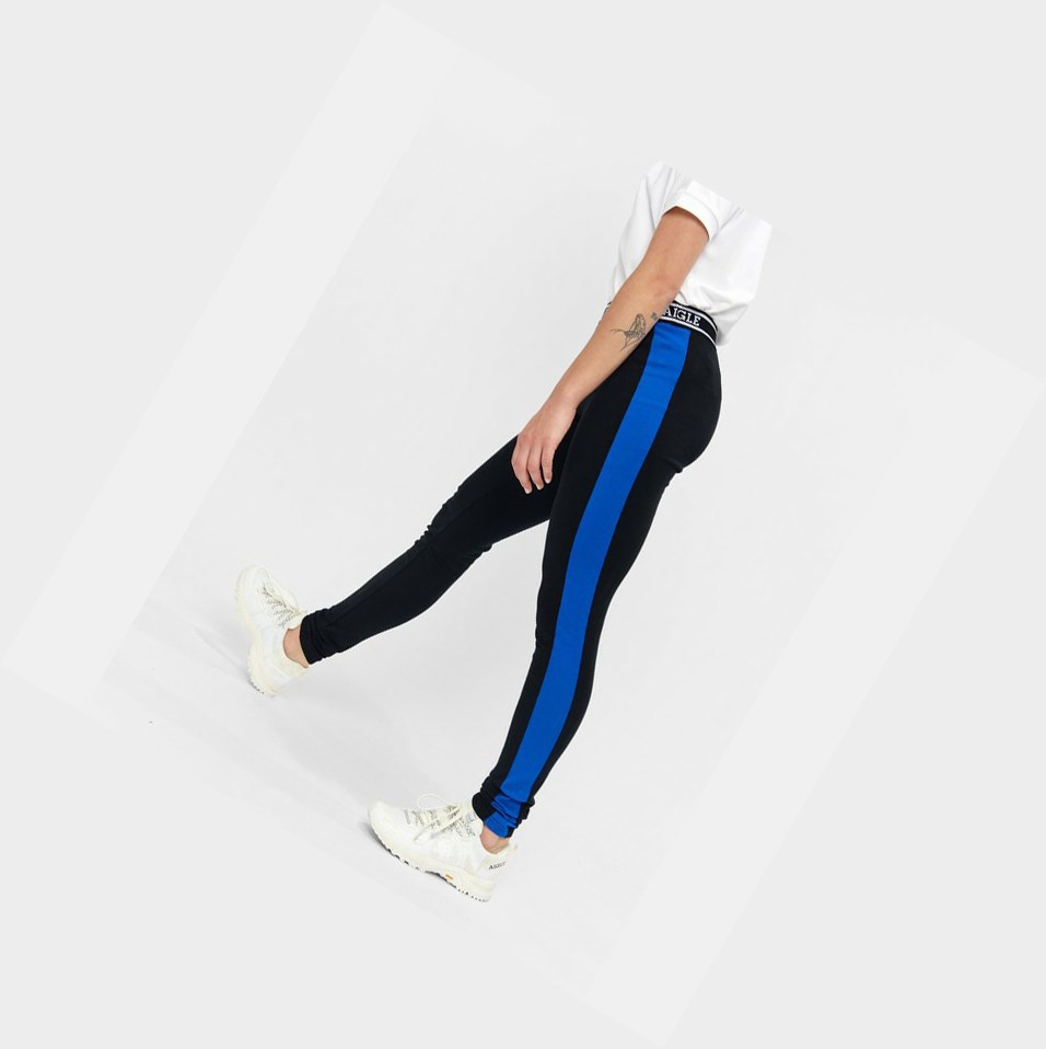 Aigle Stretch Leggings Pantaloni Donna Nere Blu | TBN-928063