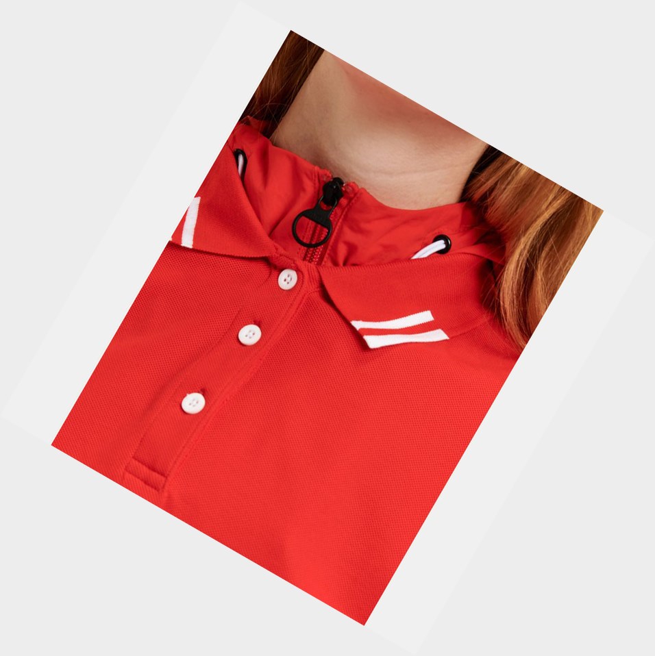 Aigle Technical Corta-sleeved Magliette Polo Donna Rosse | IUF-670824