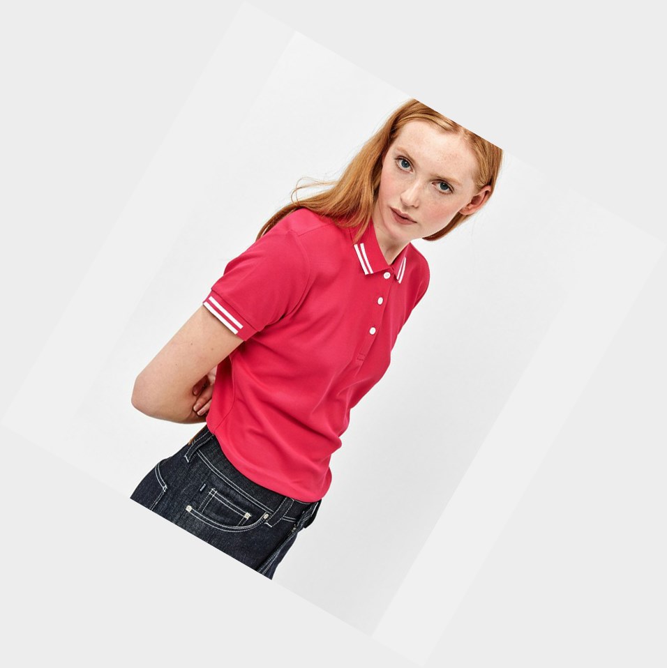 Aigle Technical Corta-sleeved Magliette Polo Donna Rosse | YTR-649120