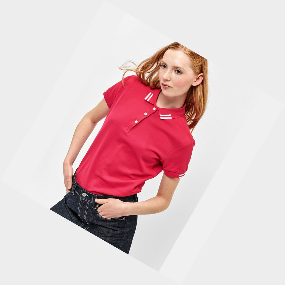 Aigle Technical Corta-sleeved Magliette Polo Donna Rosse | YTR-649120