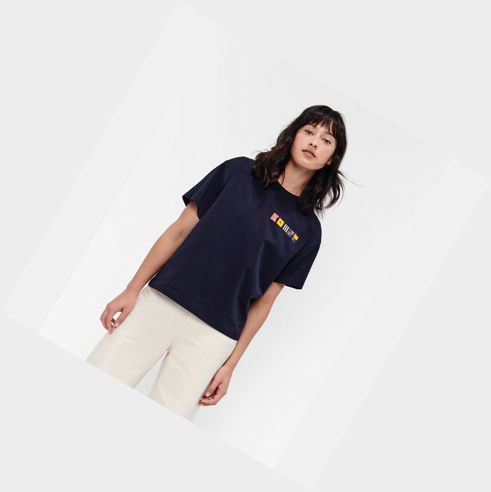 Aigle Technical Crew-neck Magliette Donna Nere | DQI-218975