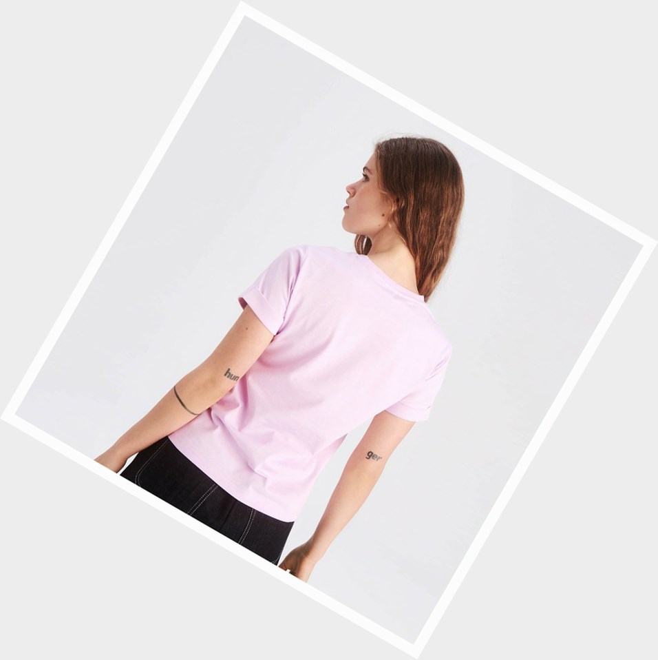 Aigle Technical Crew-neck Magliette Donna Rosa | XPB-790214