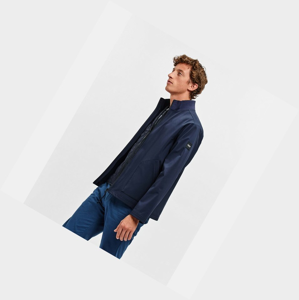 Aigle The 2-in-1 Softshell Cappotti & Giacca Uomo Blu Marino | UMP-239147