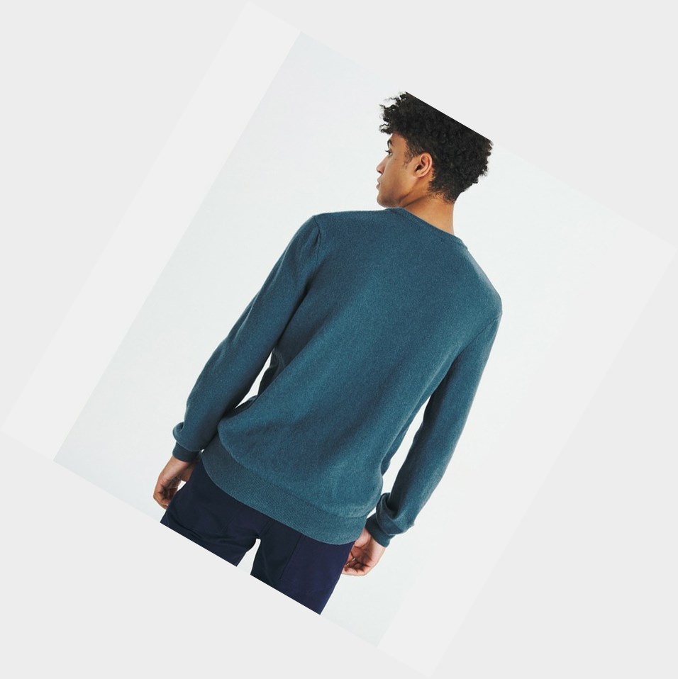 Aigle The Basic Crew-neck Felpe Uomo Blu | QLT-826079