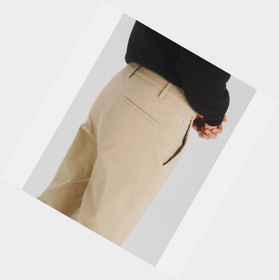 Aigle The Cotone Chino Pantaloni Donna Beige | EWM-351987