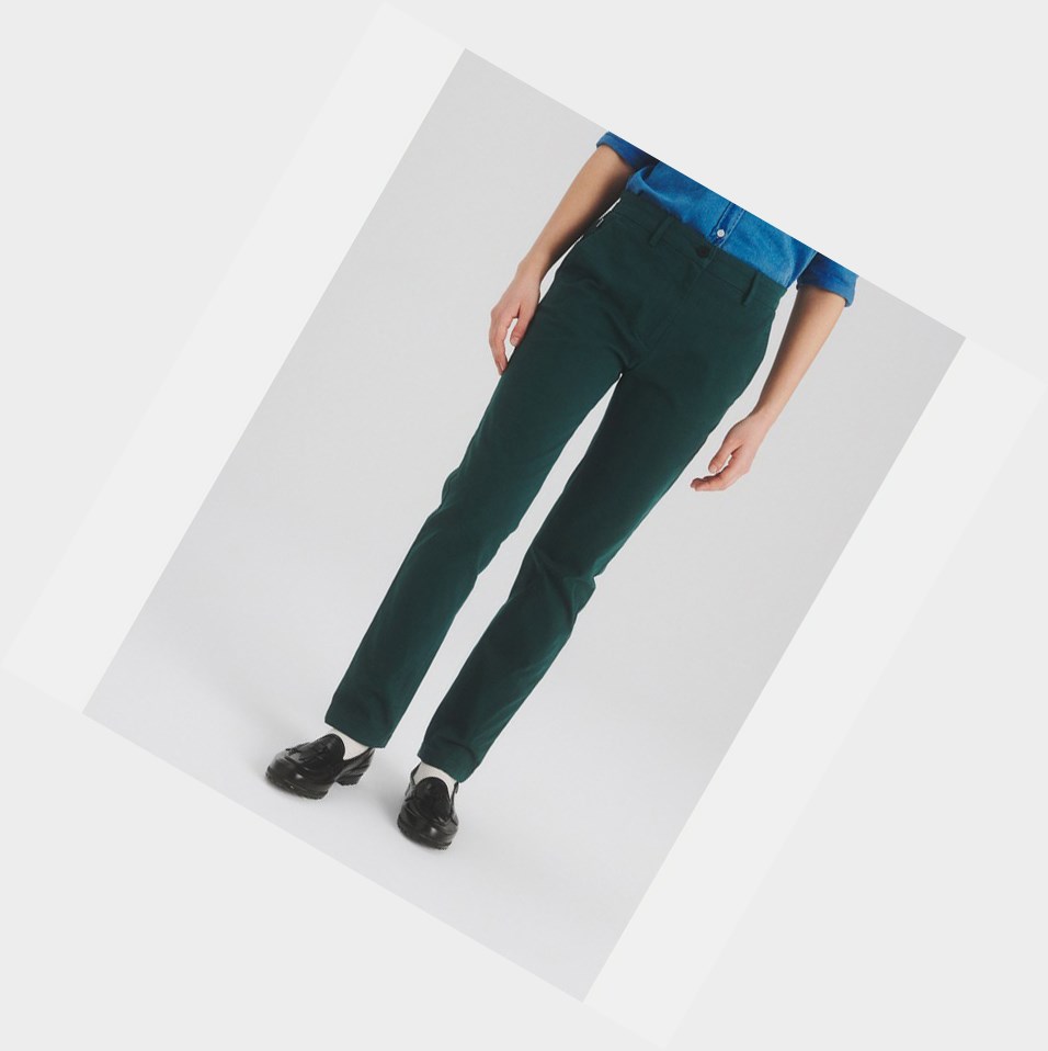 Aigle The Cotone Chino Pantaloni Donna Verdi | XJP-213740