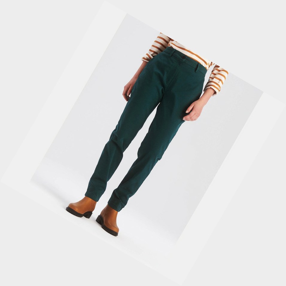 Aigle The Cotone Chino Pantaloni Donna Verdi | XJP-213740