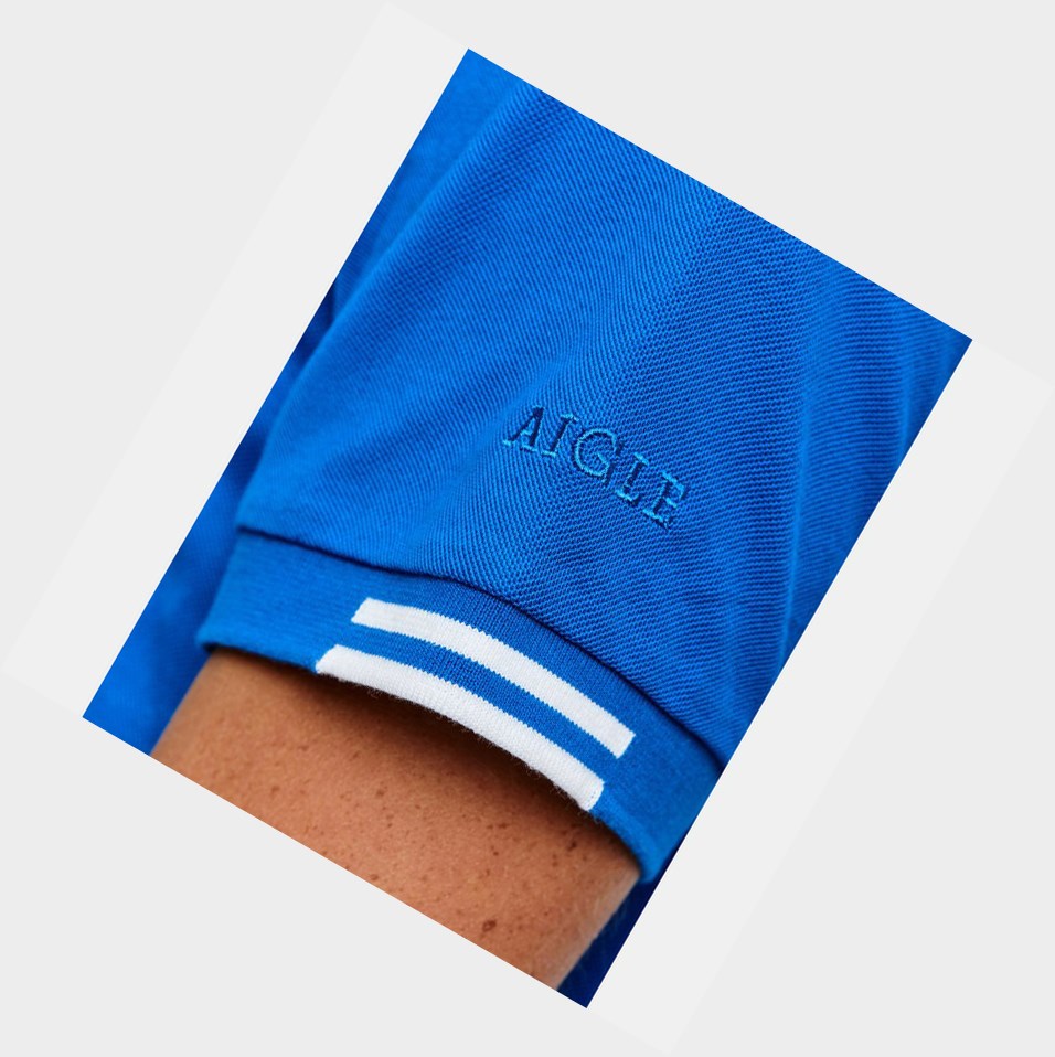 Aigle The Dry-fast Magliette Polo Uomo Blu | GOE-854270