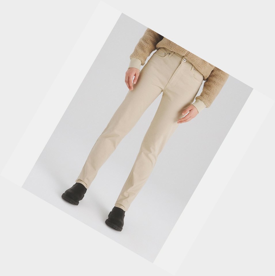 Aigle The Essential 5-pocket Pantaloni Donna Beige | PTZ-349762