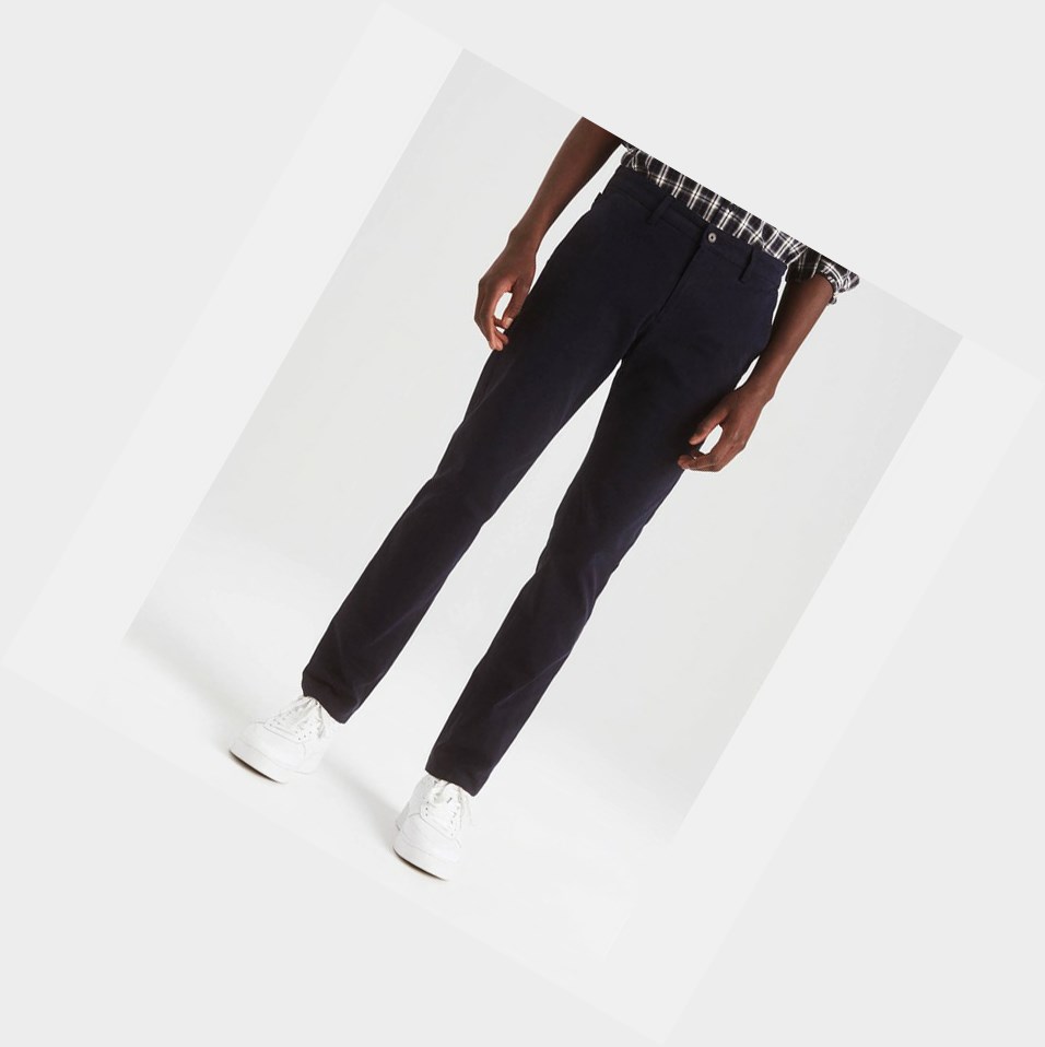 Aigle The Essential Chino Pantaloni Uomo Blu Marino | GQM-849213