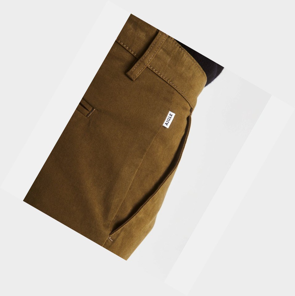 Aigle The Essential Chino Pantaloni Uomo Khaki | QUI-096712