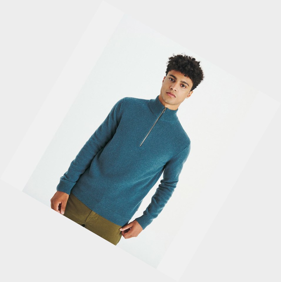 Aigle The Essential Half-zip Felpe Uomo Blu | UQE-420978