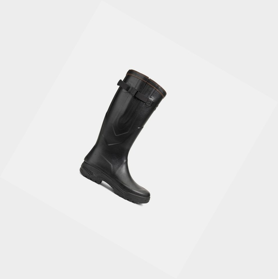 Aigle The First Anti-fatigue Boots Adapted To All Calves Stivali da Pioggia Uomo Nere | PTE-571264