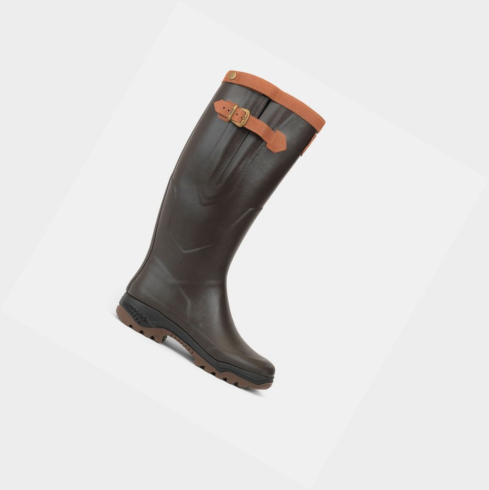 Aigle The Premium Adjustable Anti-fatigue Boot Stivali da Pioggia Uomo Marroni | ETN-463508